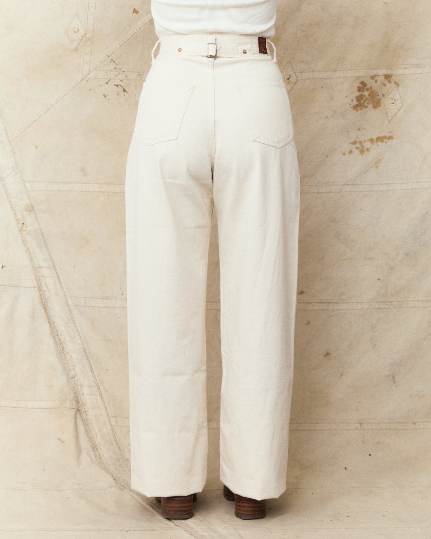 Bryceland's The Emmeline Label Janet Jeans Ecru One Wash