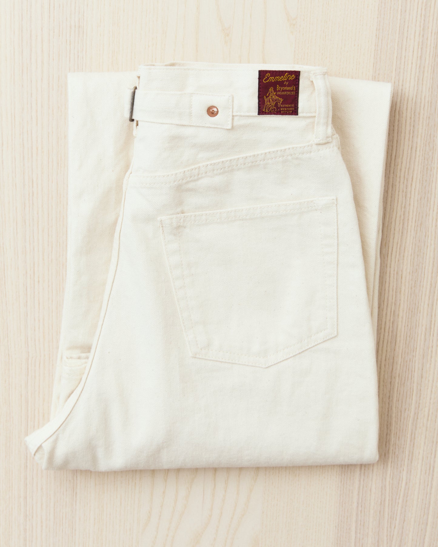 Bryceland's The Emmeline Label Janet Jeans Ecru One Wash