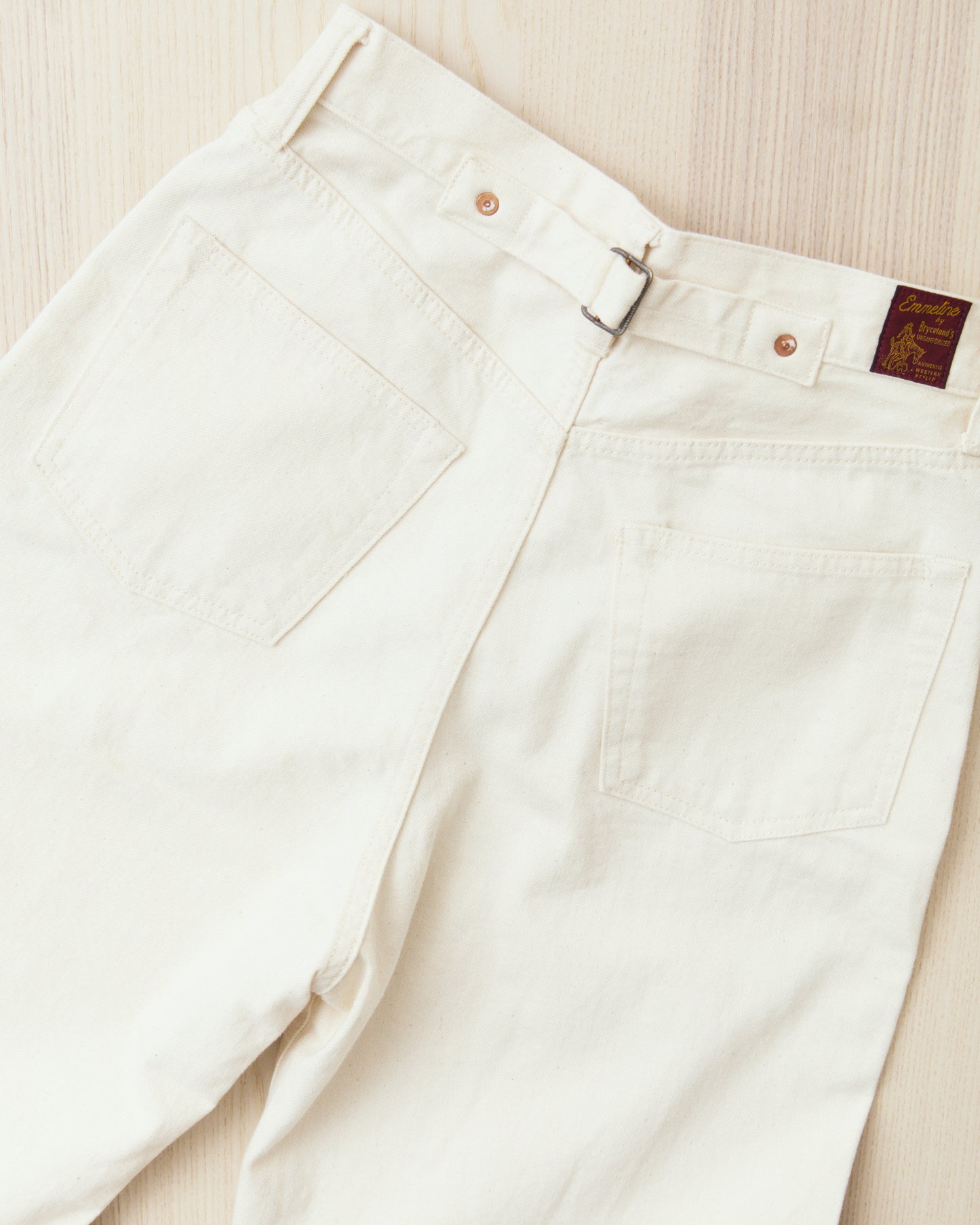 Bryceland's The Emmeline Label Janet Jeans Ecru One Wash