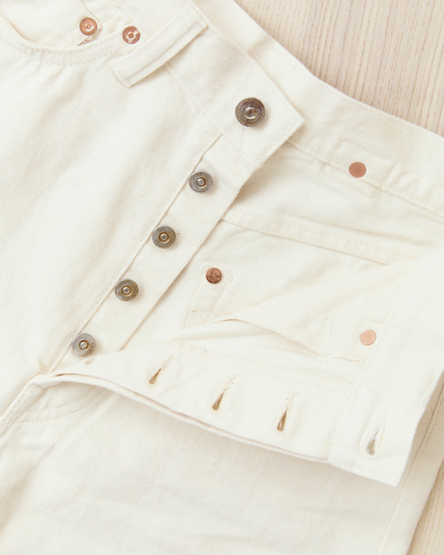 Bryceland's The Emmeline Label Janet Jeans Ecru One Wash