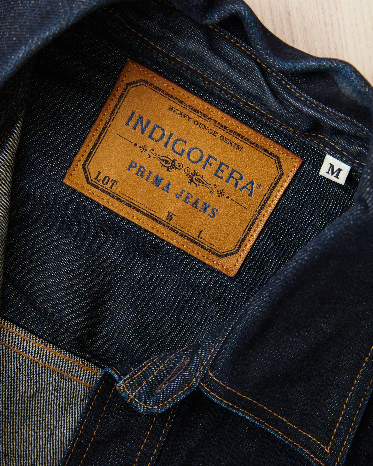 Second Hand Indigofera Fargo Fabric No 9 Denim Jacket Size M