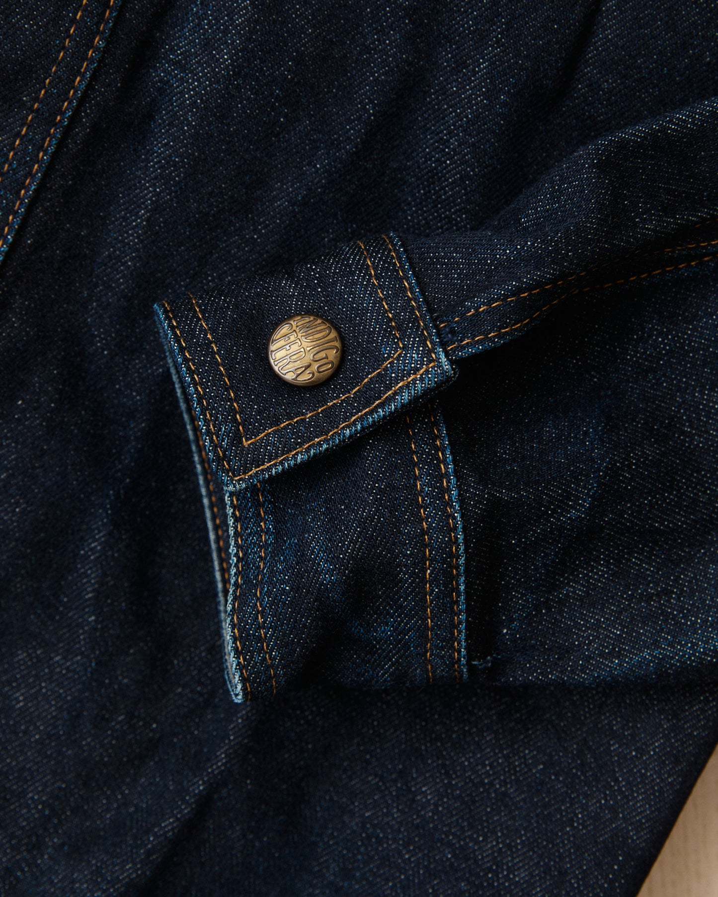 Second Hand Indigofera Fargo Fabric No 9 Denim Jacket Size M