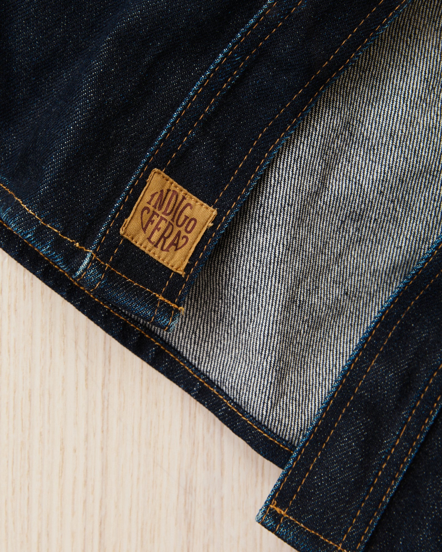 Second Hand Indigofera Fargo Fabric No 9 Denim Jacket Size M