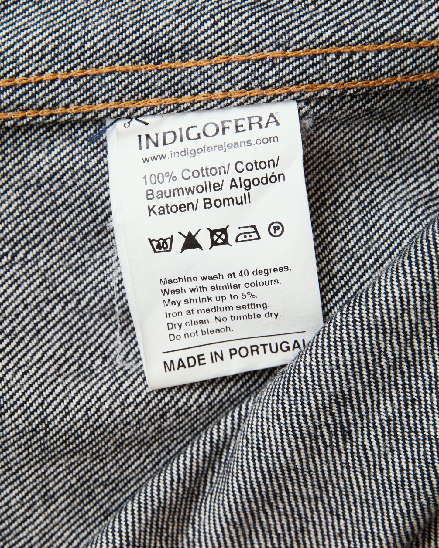 Second Hand Indigofera Fargo Fabric No 9 Denim Jacket Size M