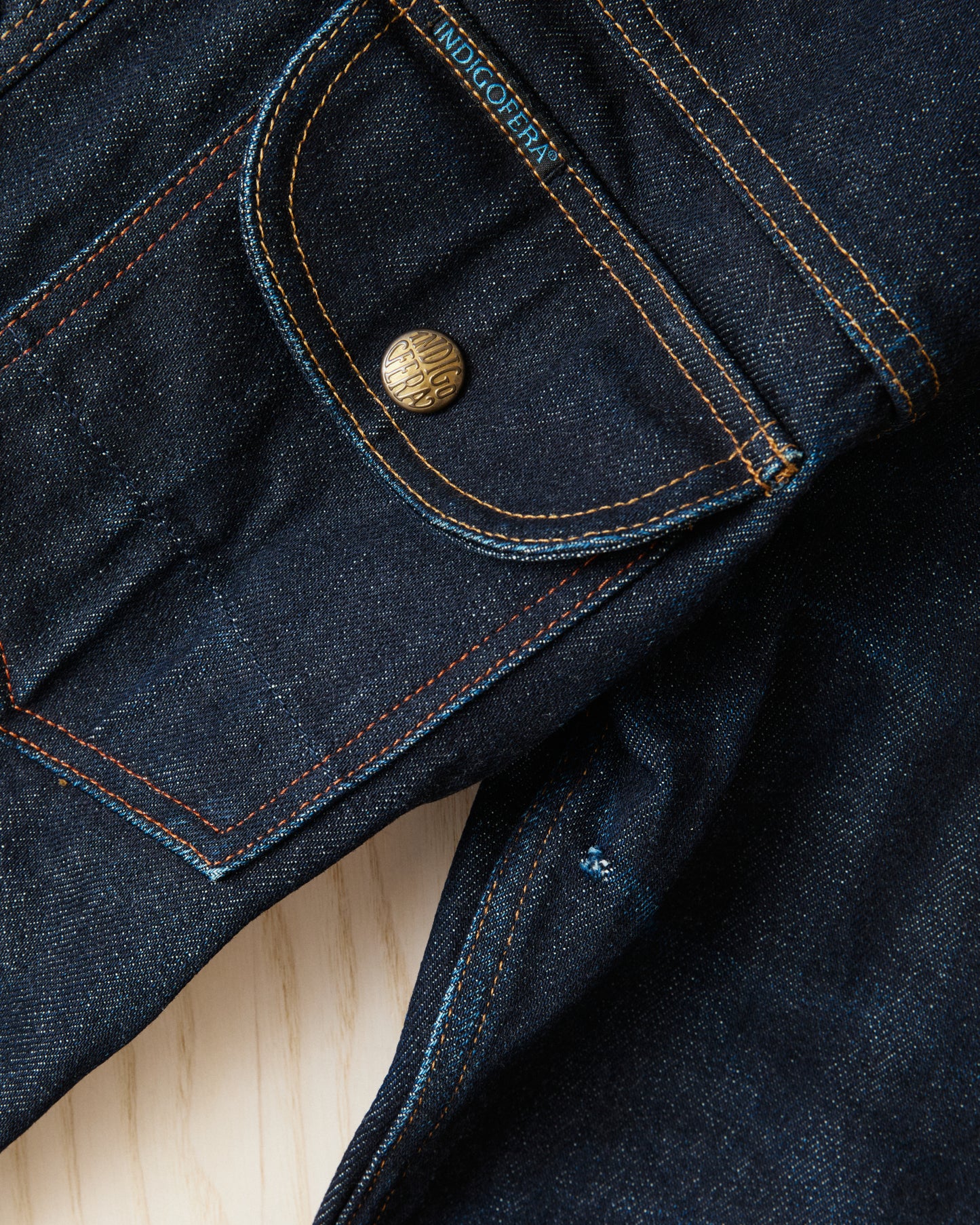 Second Hand Indigofera Fargo Fabric No 9 Denim Jacket Size M