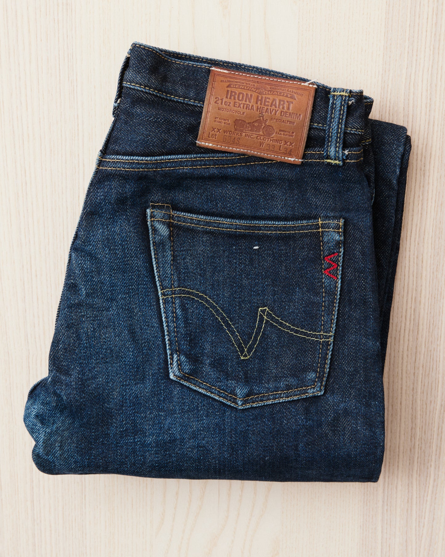 Second Hand Iron Heart 643S 21oz Indigo Jeans W33