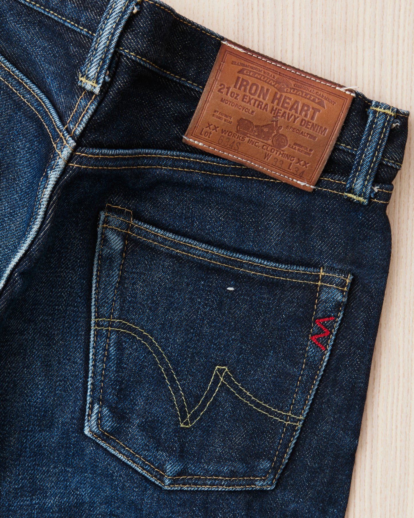 Second Hand Iron Heart 643S 21oz Indigo Jeans W33