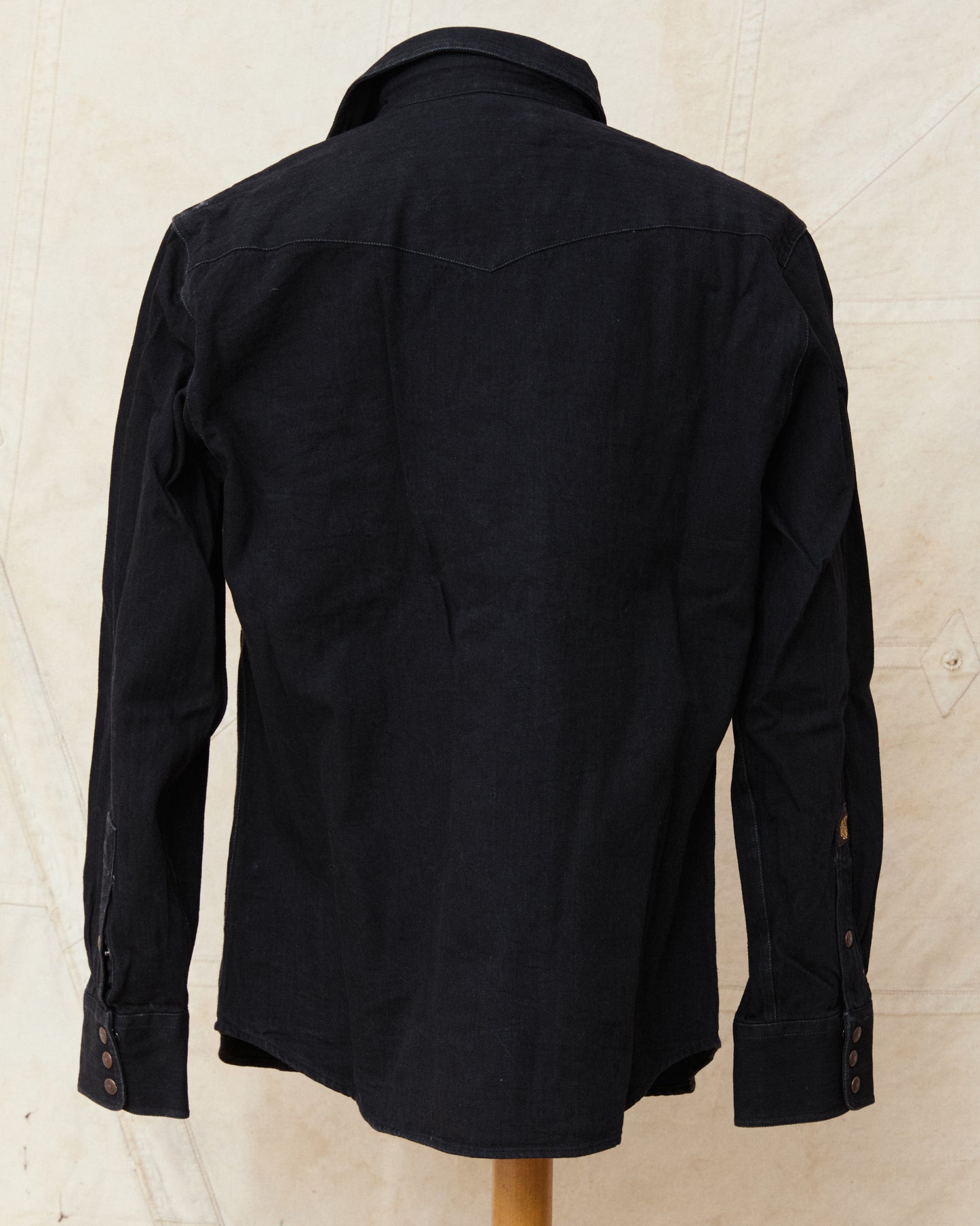 Second Hand Indigofera Ryman Shirt Black Denim Size L