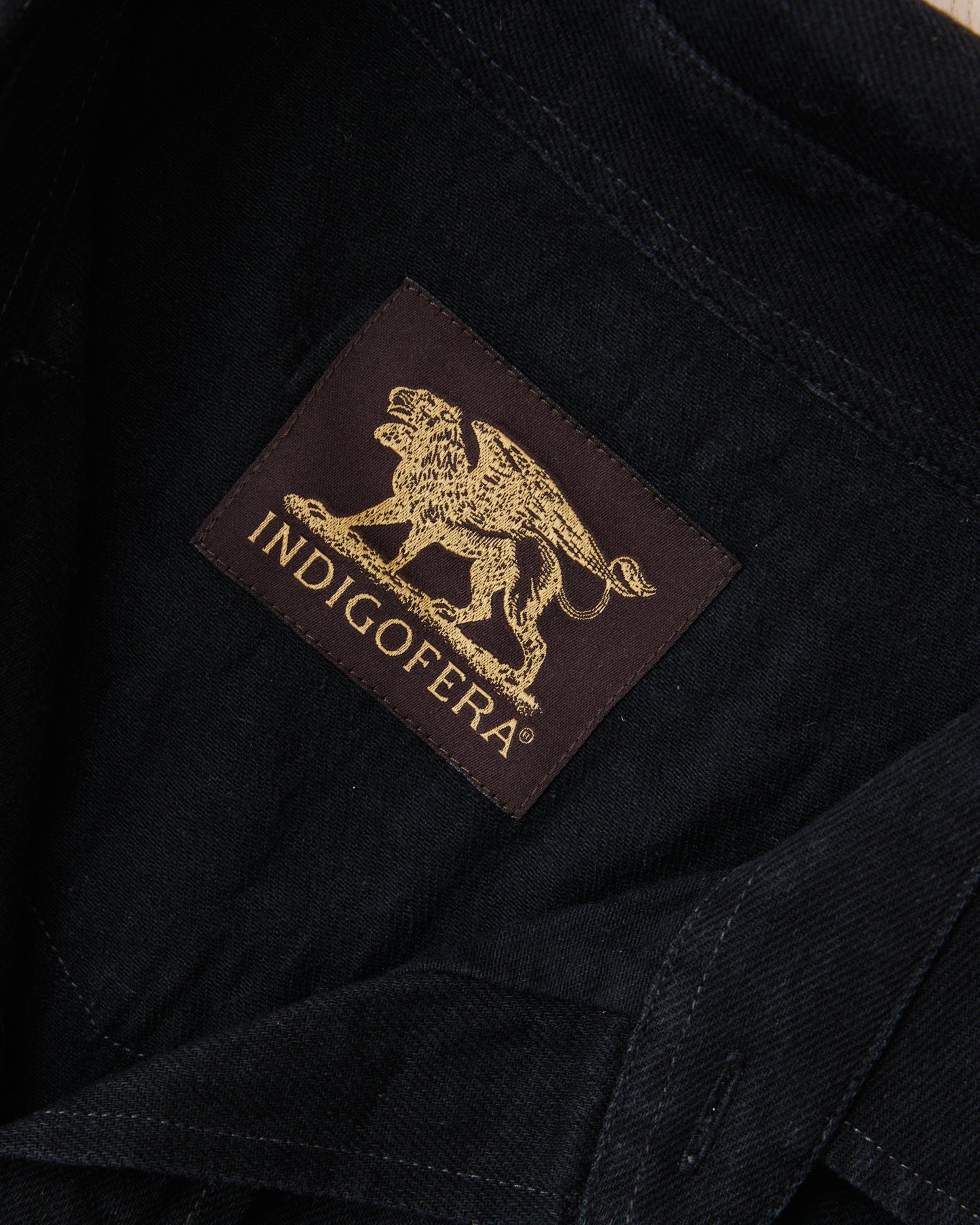 Second Hand Indigofera Ryman Shirt Black Denim Size L