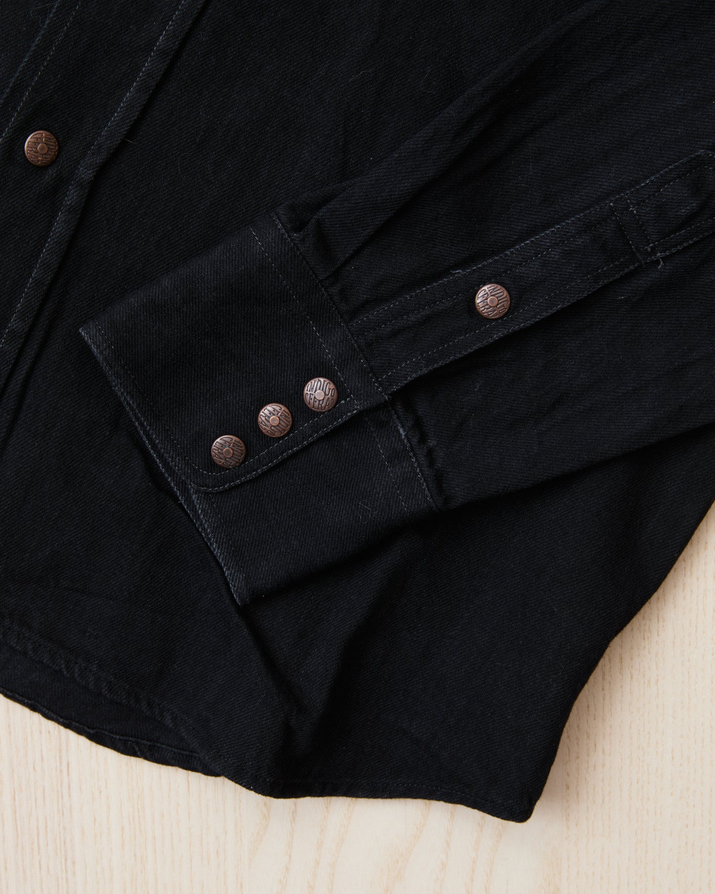 Second Hand Indigofera Ryman Shirt Black Denim Size L