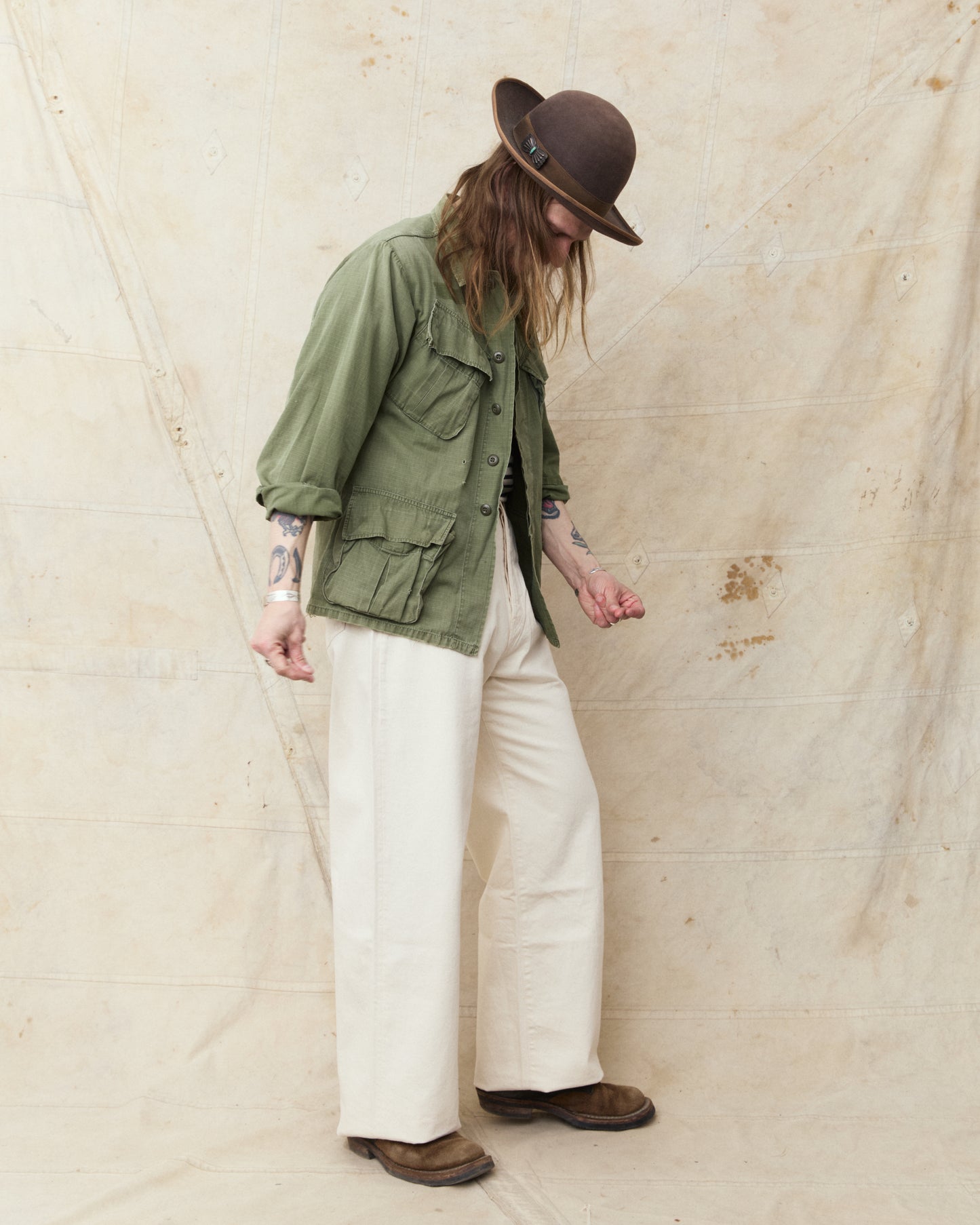 Bryceland's The Emmeline Label Janet Jeans Ecru One Wash