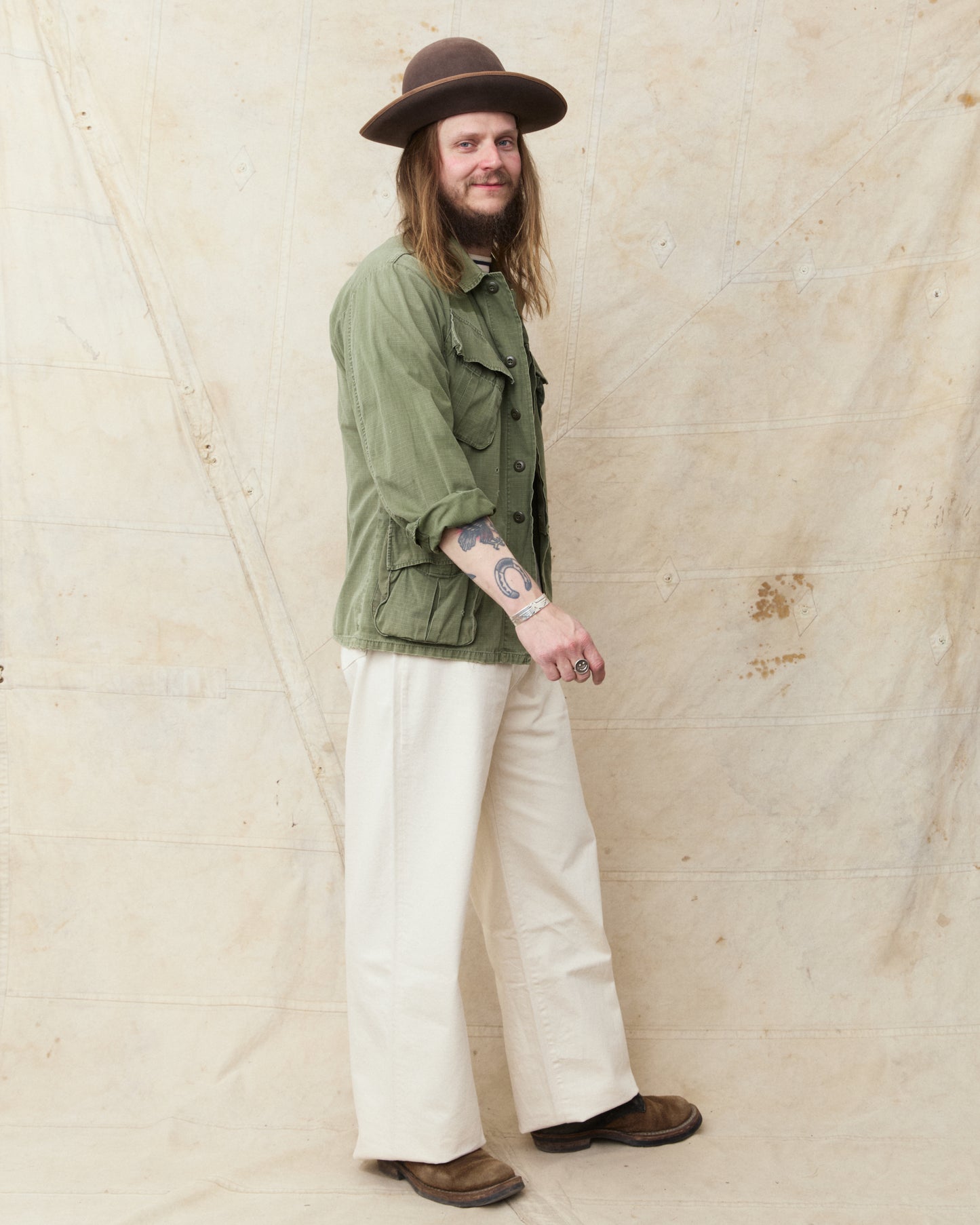 Bryceland's The Emmeline Label Janet Jeans Ecru One Wash