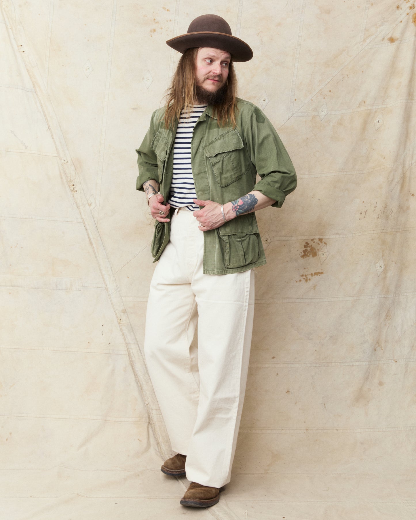 Bryceland's The Emmeline Label Janet Jeans Ecru One Wash