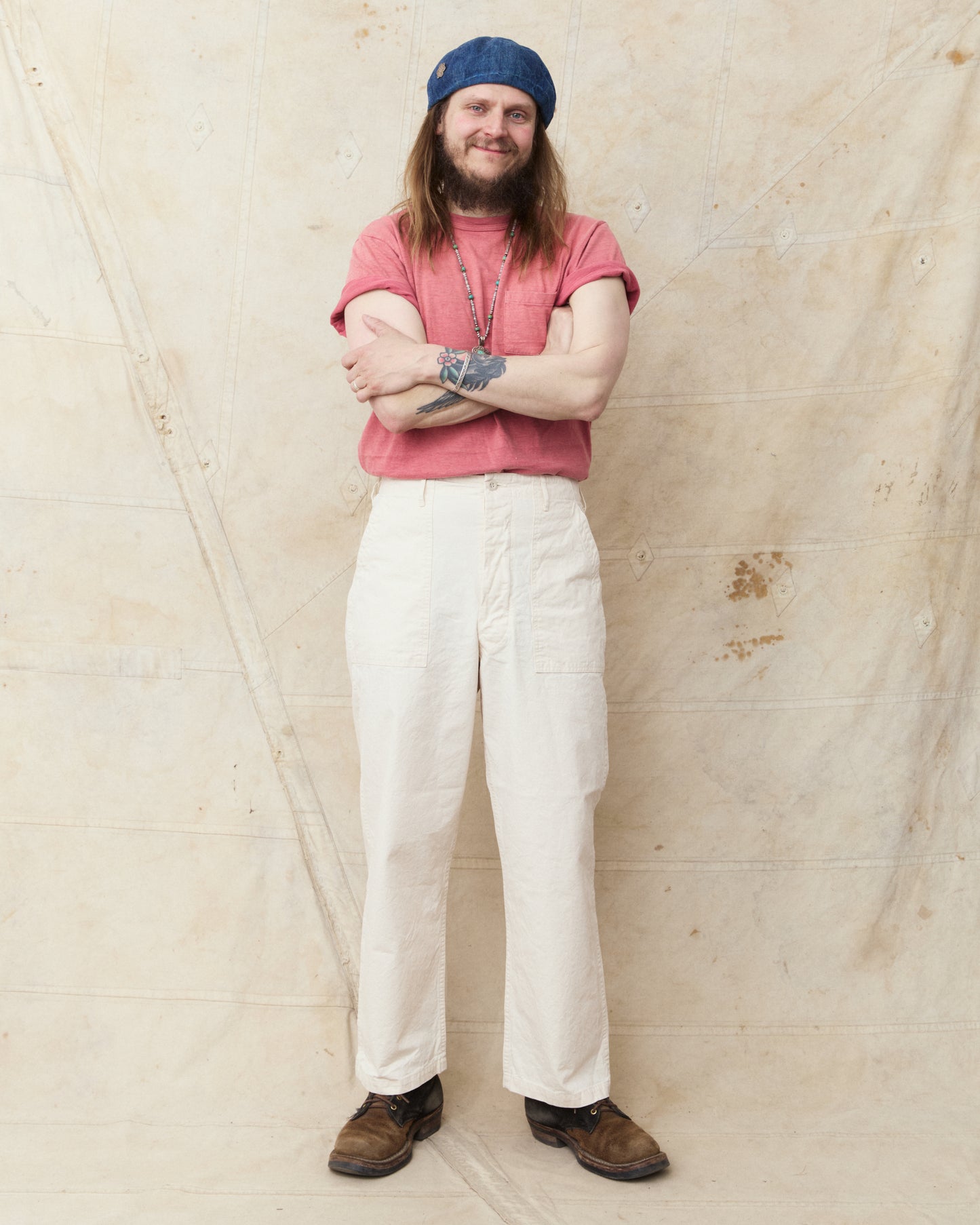 OrSlow 01-5103-M66K Lightweight Canvas Summer Fatigue Pants Ecru