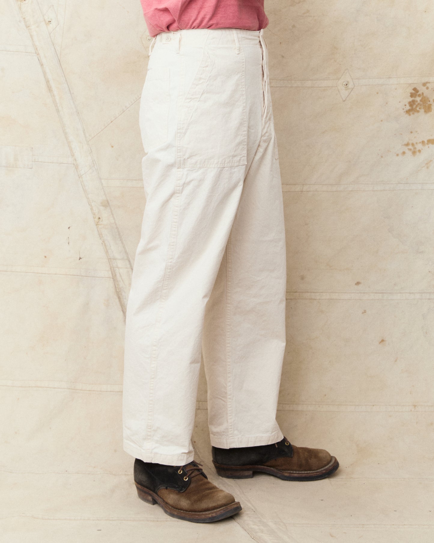 OrSlow 01-5103-M66K Lightweight Canvas Summer Fatigue Pants Ecru