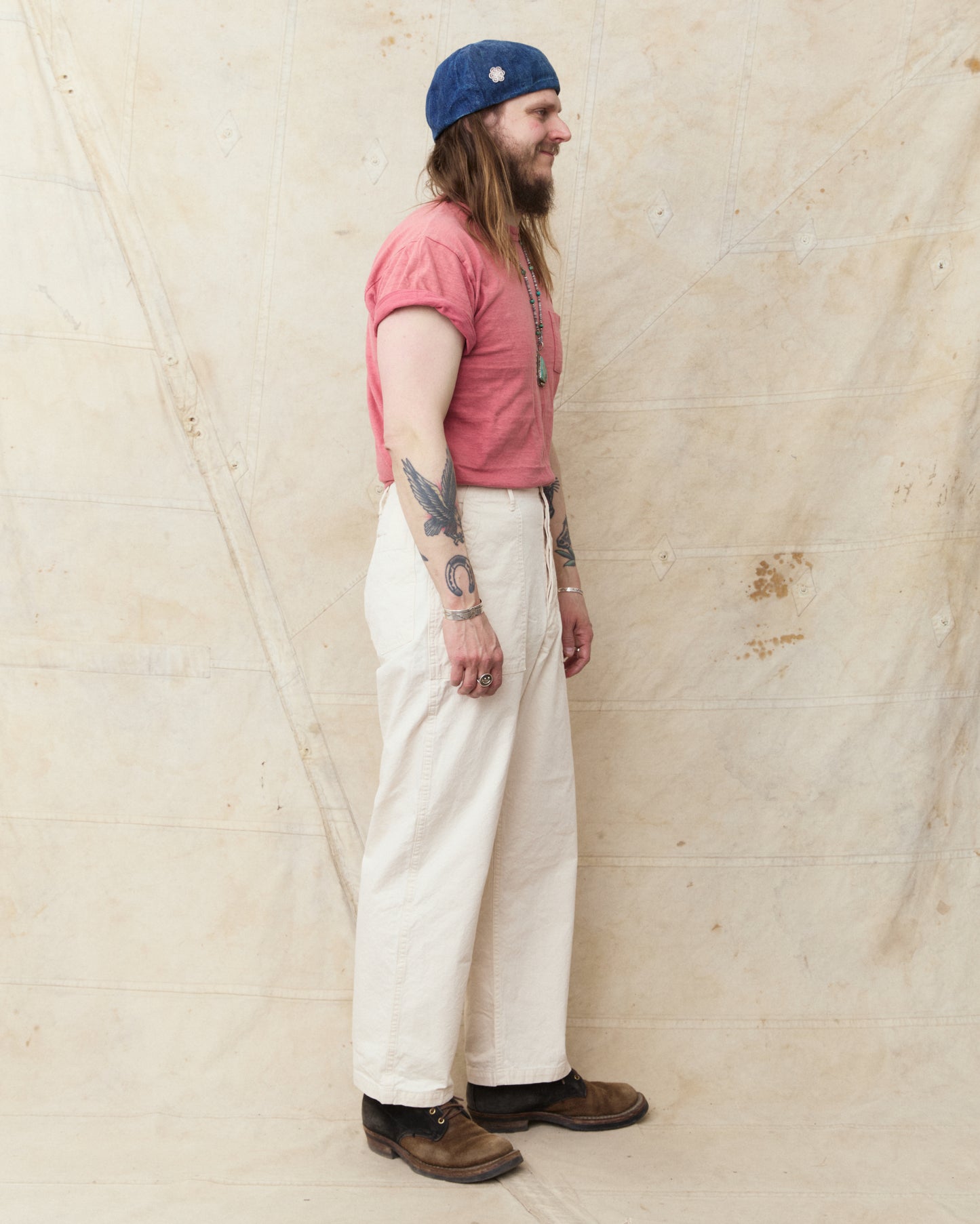OrSlow 01-5103-M66K Lightweight Canvas Summer Fatigue Pants Ecru