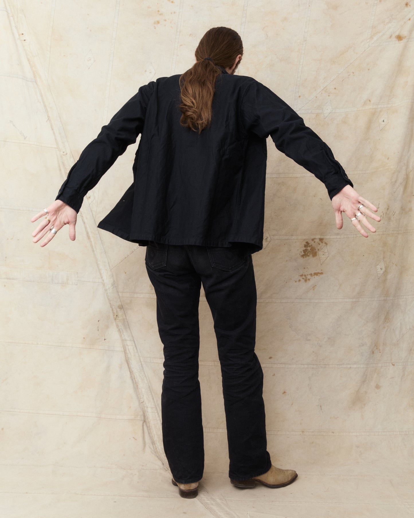 OrSlow 03-8045-J61K US Army Fatigue Shirt Black