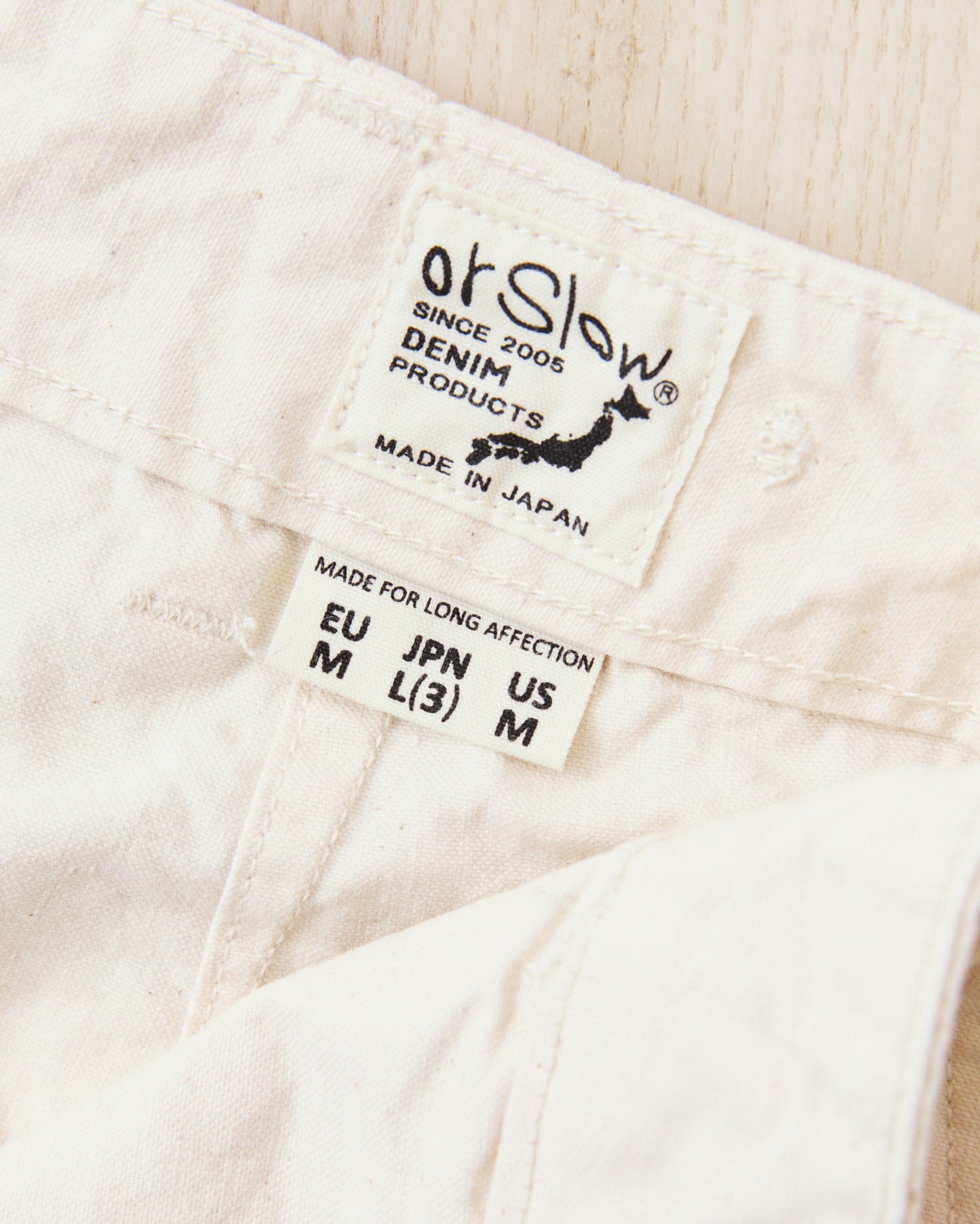 OrSlow 01-5103-M66K Lightweight Canvas Summer Fatigue Pants Ecru