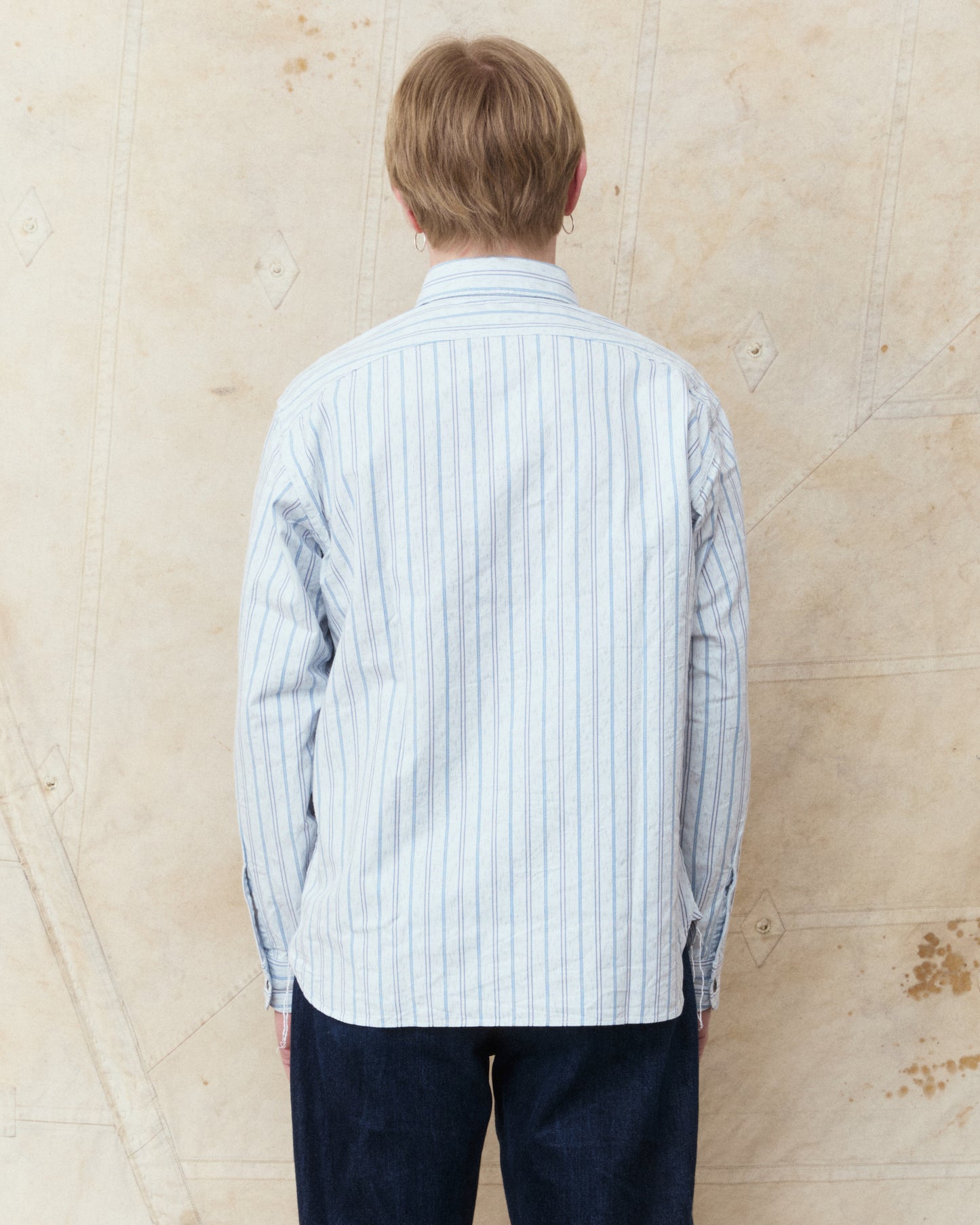 Sugar Cane & Co. SC29671 Fiction Romance 6oz. Indigo Stripe Work Shirt