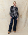 Sugar Cane & Co. Rayon Ombre Check Open Shirt Black SC29120