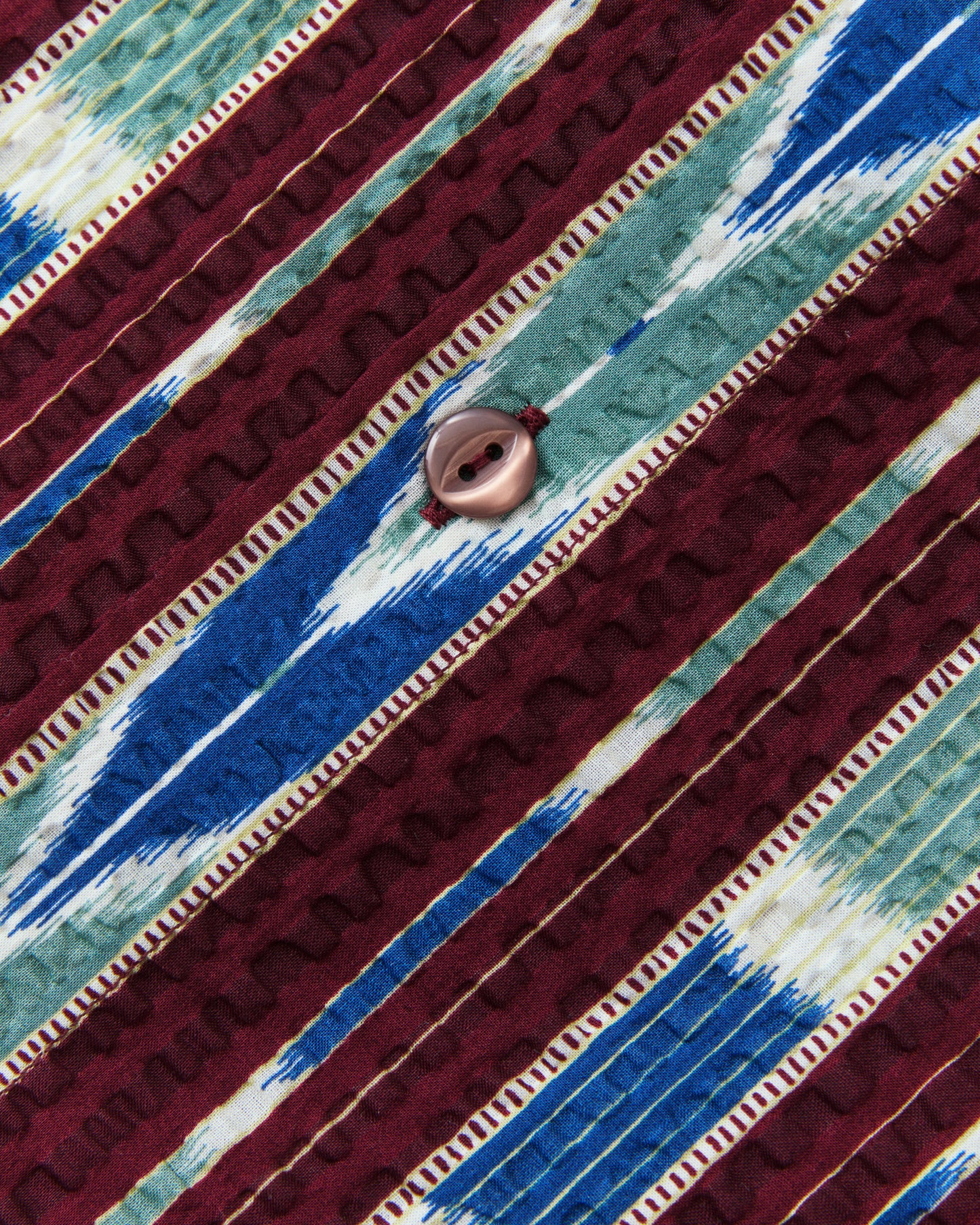 Indigofera Deville Printed Seersucker Wine/Ecru Shirt