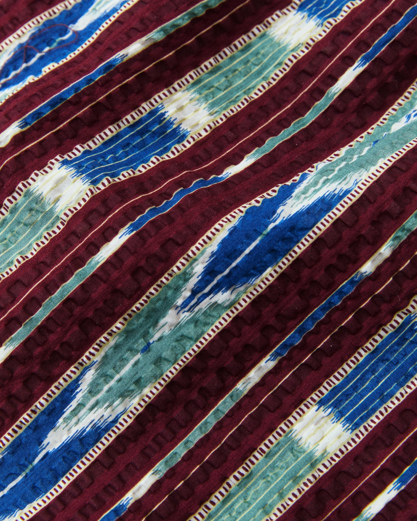 Indigofera Deville Printed Seersucker Wine/Ecru Shirt