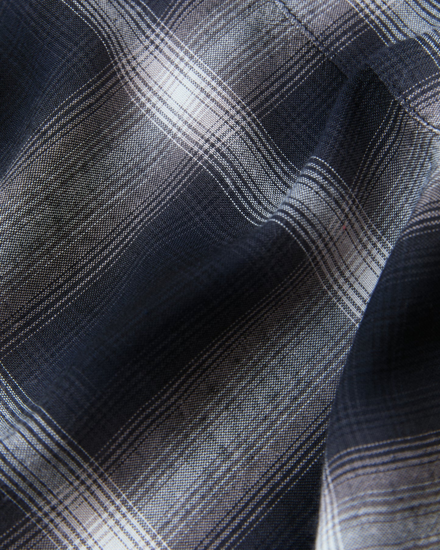 Sugar Cane & Co. Rayon Ombre Check Open Shirt Black SC29120