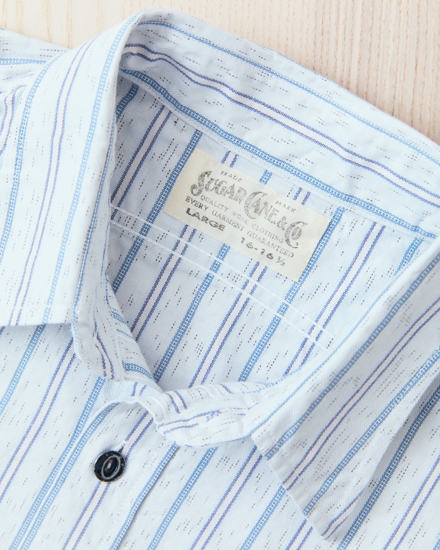Sugar Cane & Co. SC29671 Fiction Romance 6oz. Indigo Stripe Work Shirt