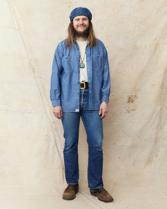 OrSlow 01-8270-84K Relaxed Fit Chambray Work Shirt