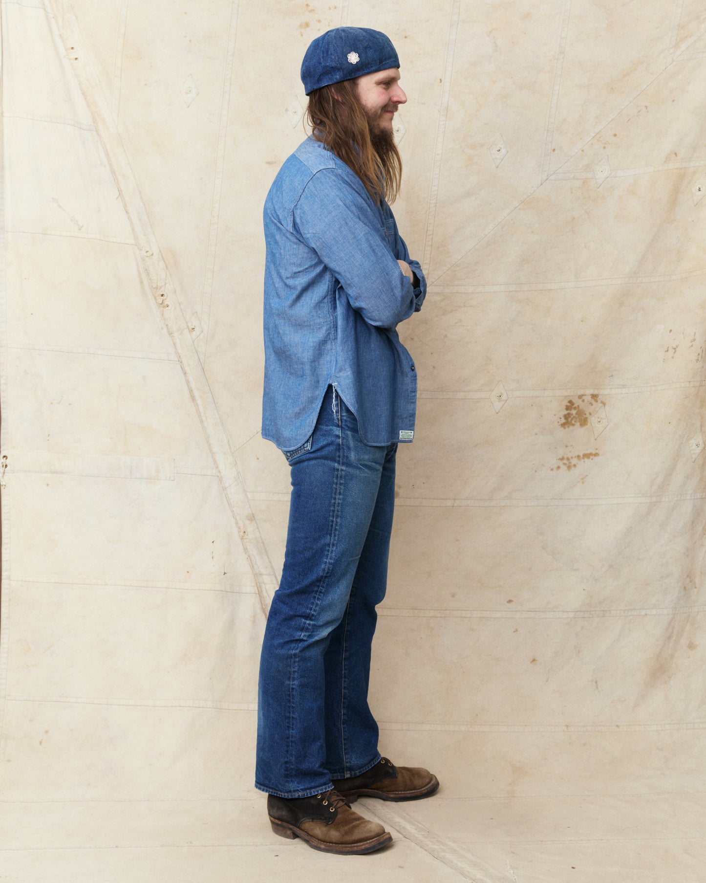 OrSlow 01-8270-84K Relaxed Fit Chambray Work Shirt