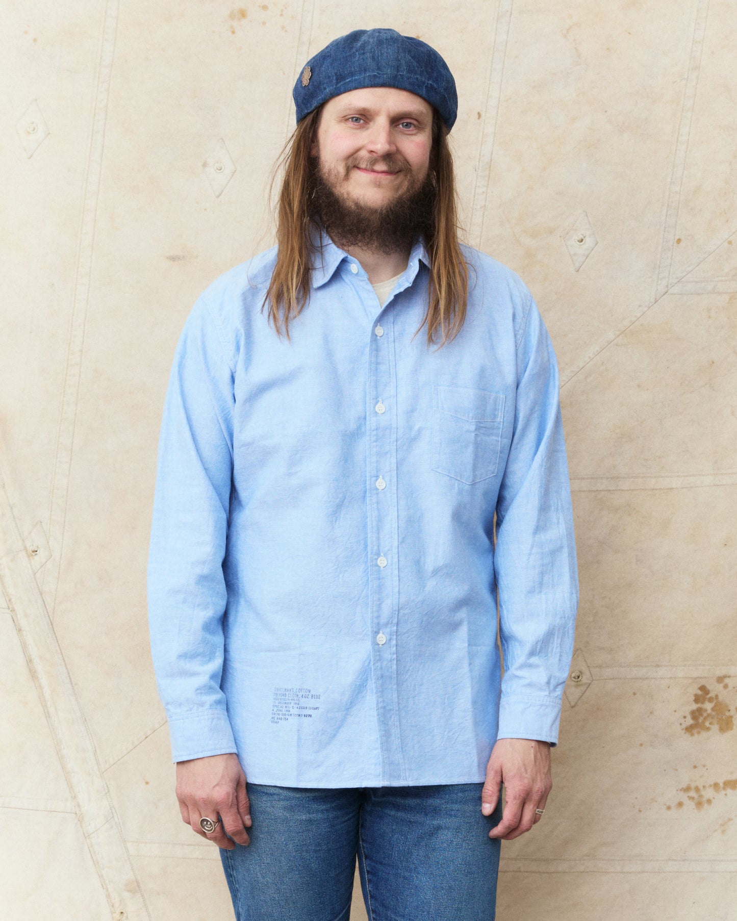 Buzz Rickson's BR28824 Cotton Oxford Cloth 4oz. Blue Shirt