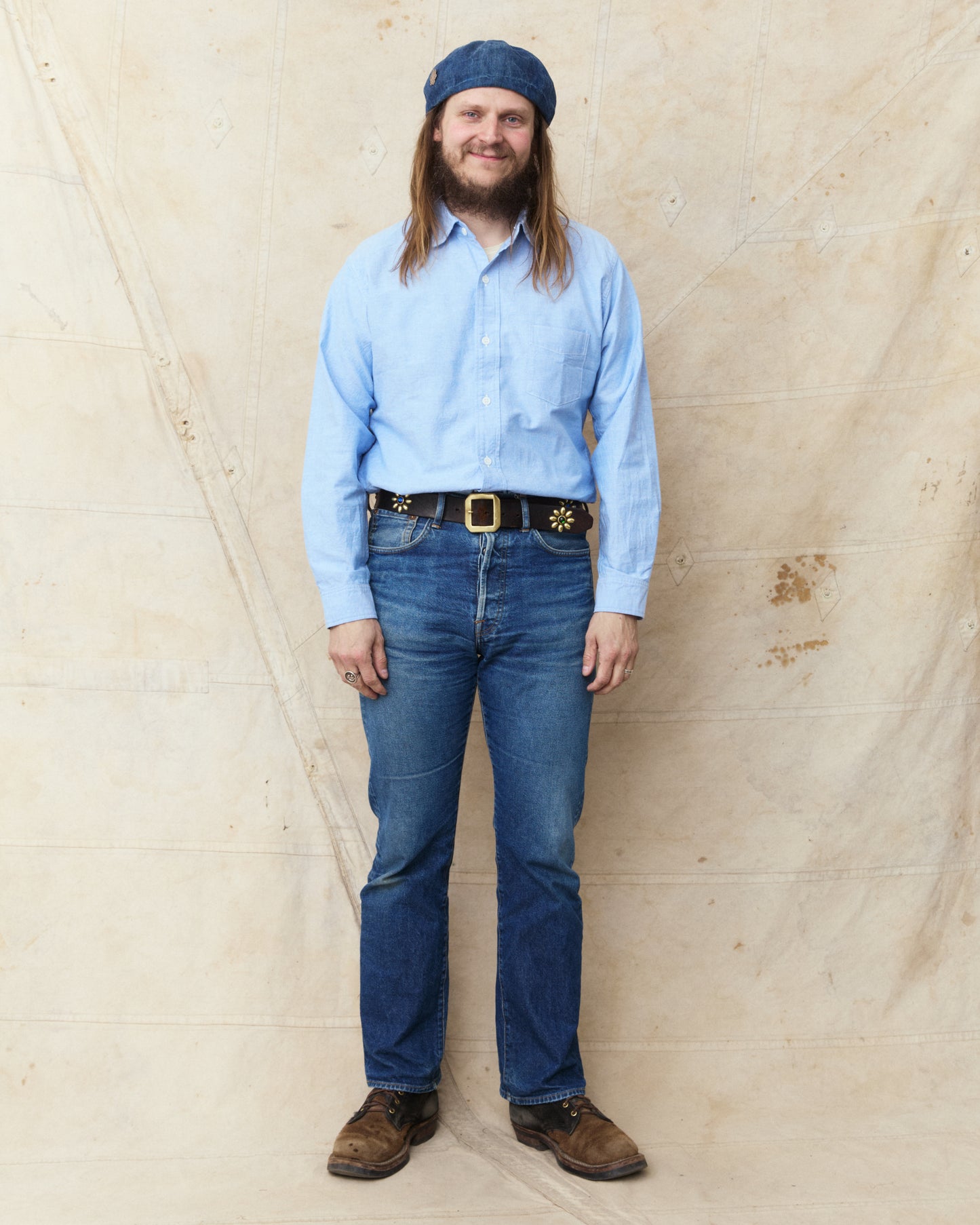 Buzz Rickson's BR28824 Cotton Oxford Cloth 4oz. Blue Shirt