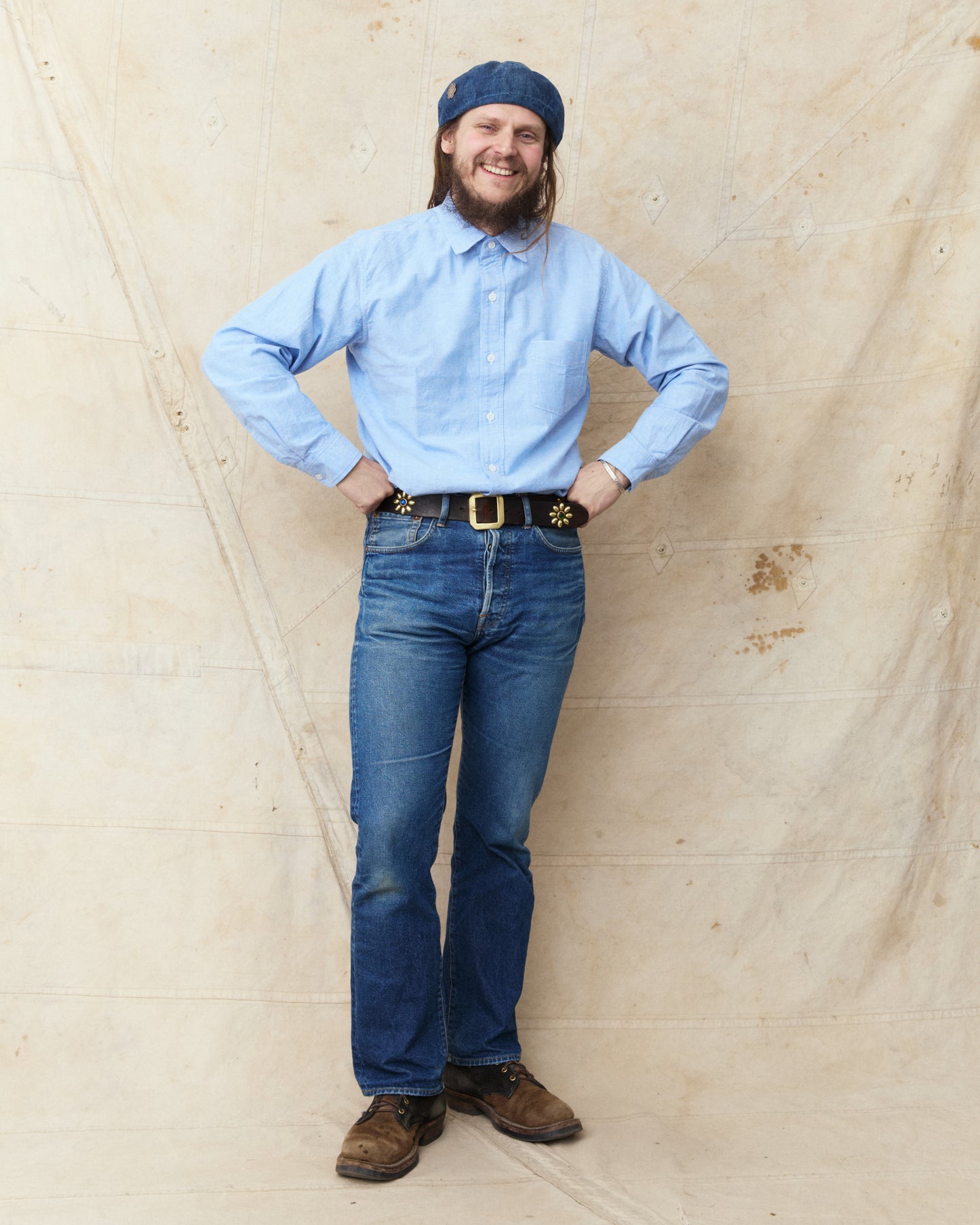 Buzz Rickson's BR28824 Cotton Oxford Cloth 4oz. Blue Shirt