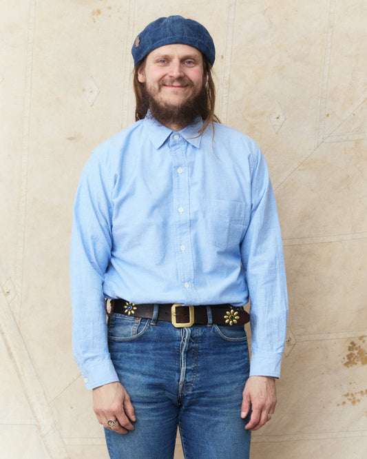 Buzz Rickson's BR28824 Cotton Oxford Cloth 4oz. Blue Shirt