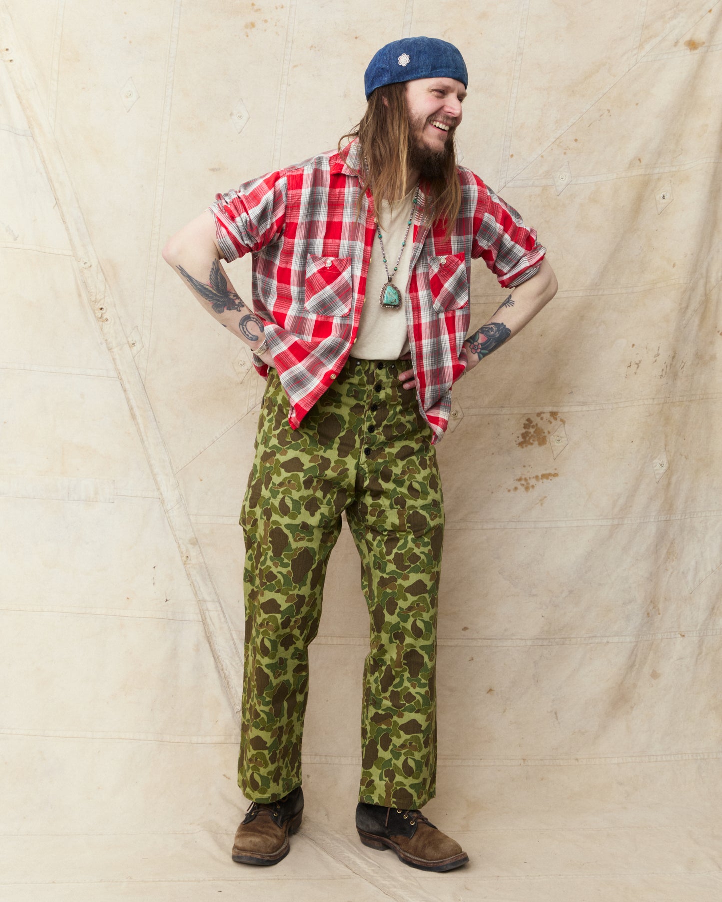 Buzz Rickson's BR42634 USMC M-44 HBT Camo Pants