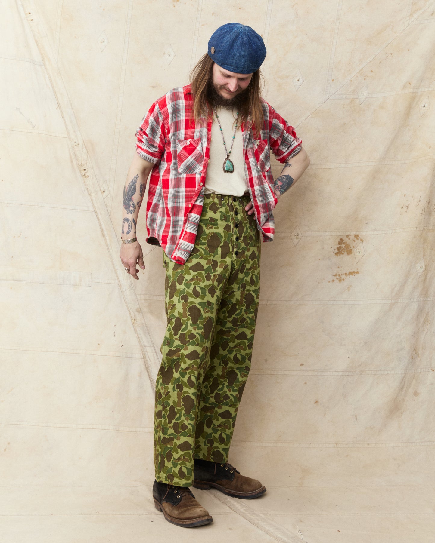 Buzz Rickson's BR42634 USMC M-44 HBT Camo Pants