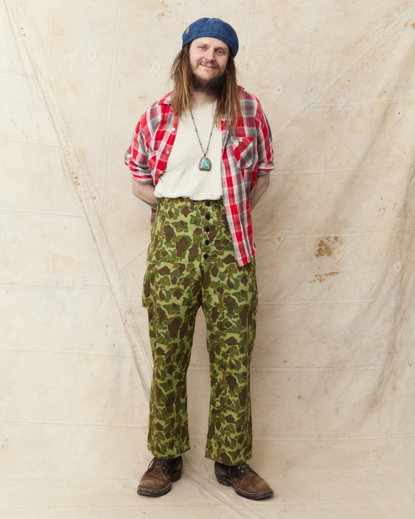 Buzz Rickson's BR42634 USMC M-44 HBT Camo Pants