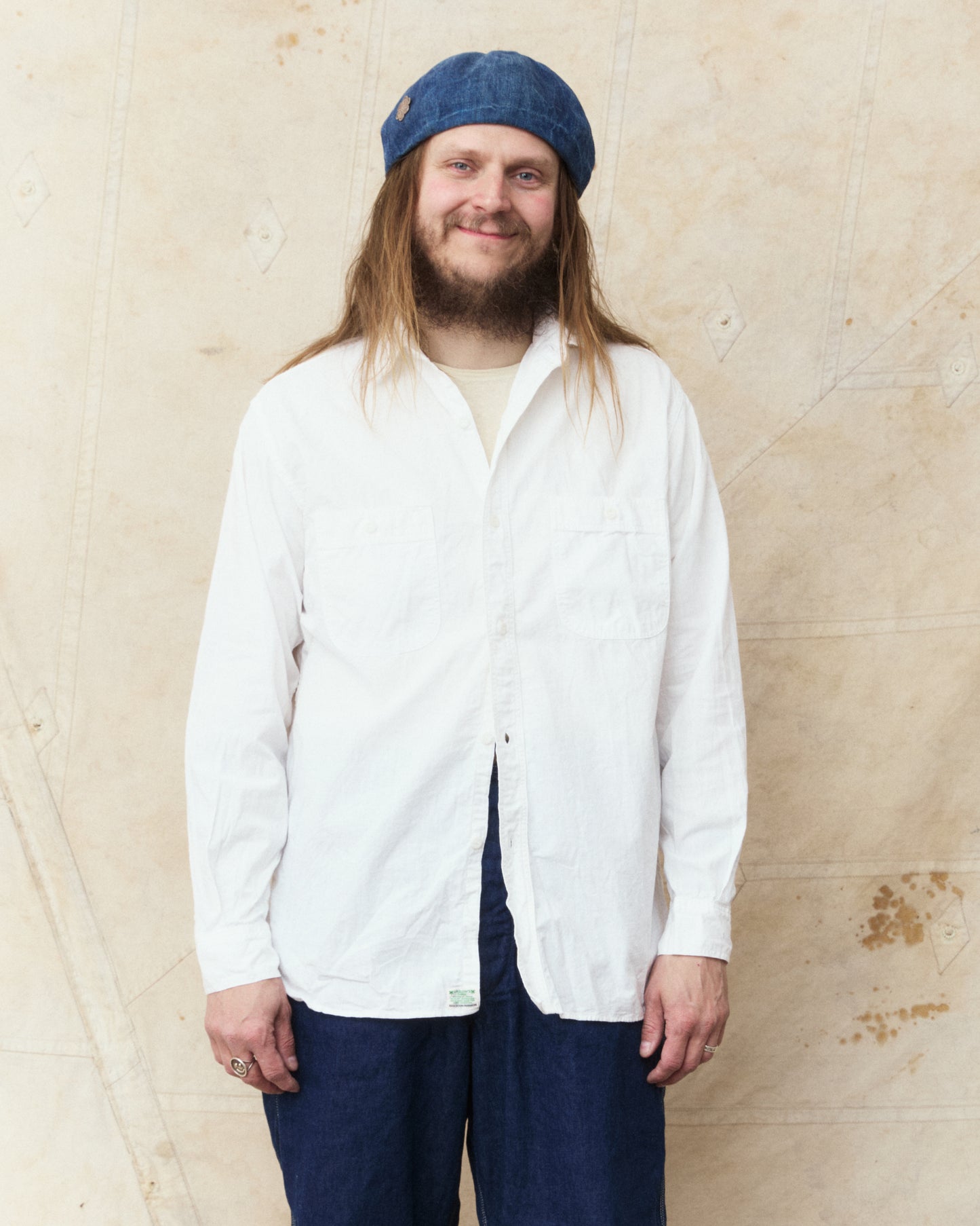 OrSlow 01-8270-69K Relaxed Fit White Chambray Work Shirt