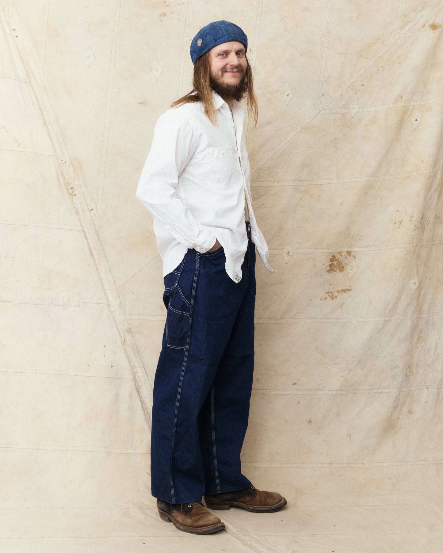 OrSlow 01-8270-69K Relaxed Fit White Chambray Work Shirt