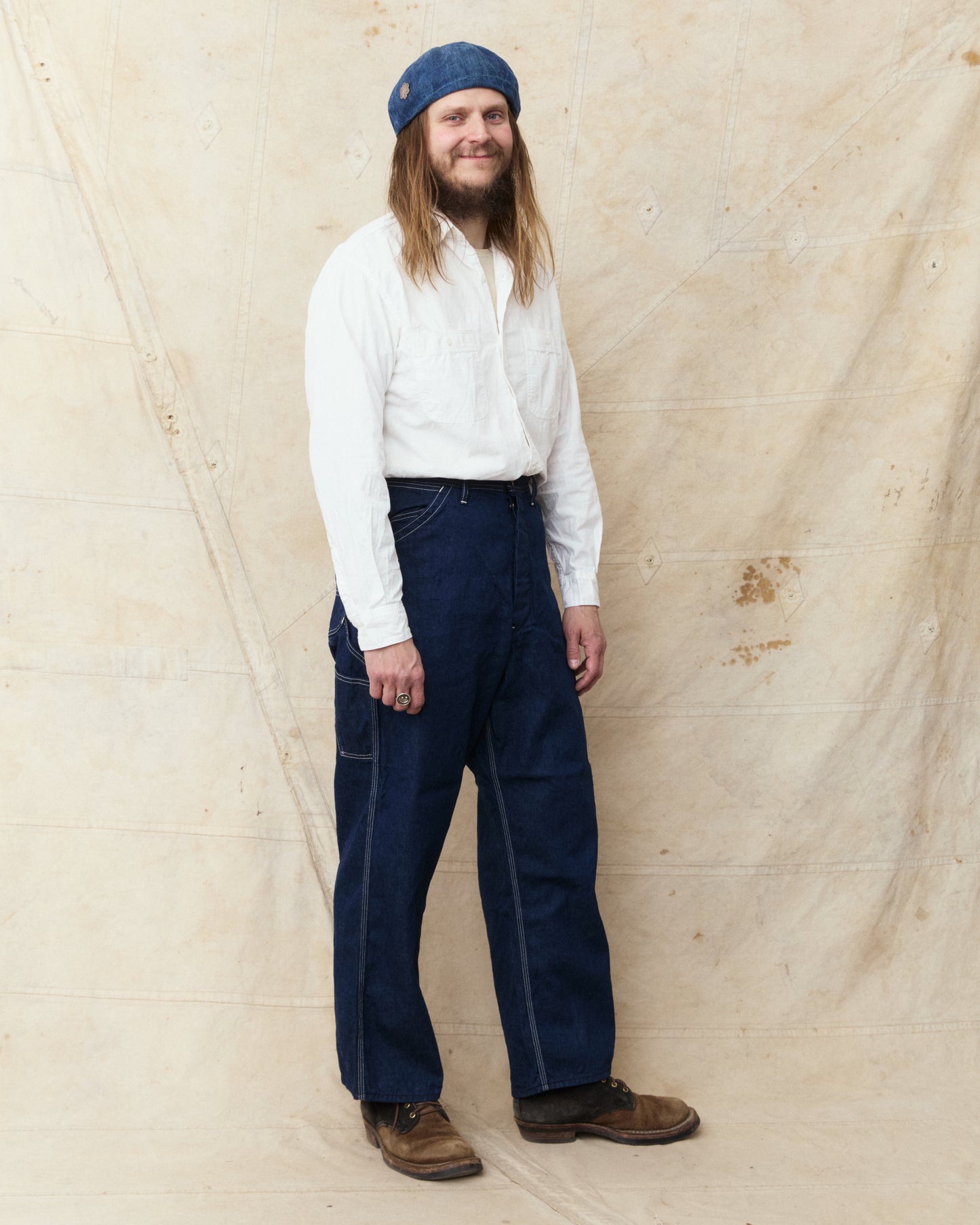 OrSlow 01-8270-69K Relaxed Fit White Chambray Work Shirt