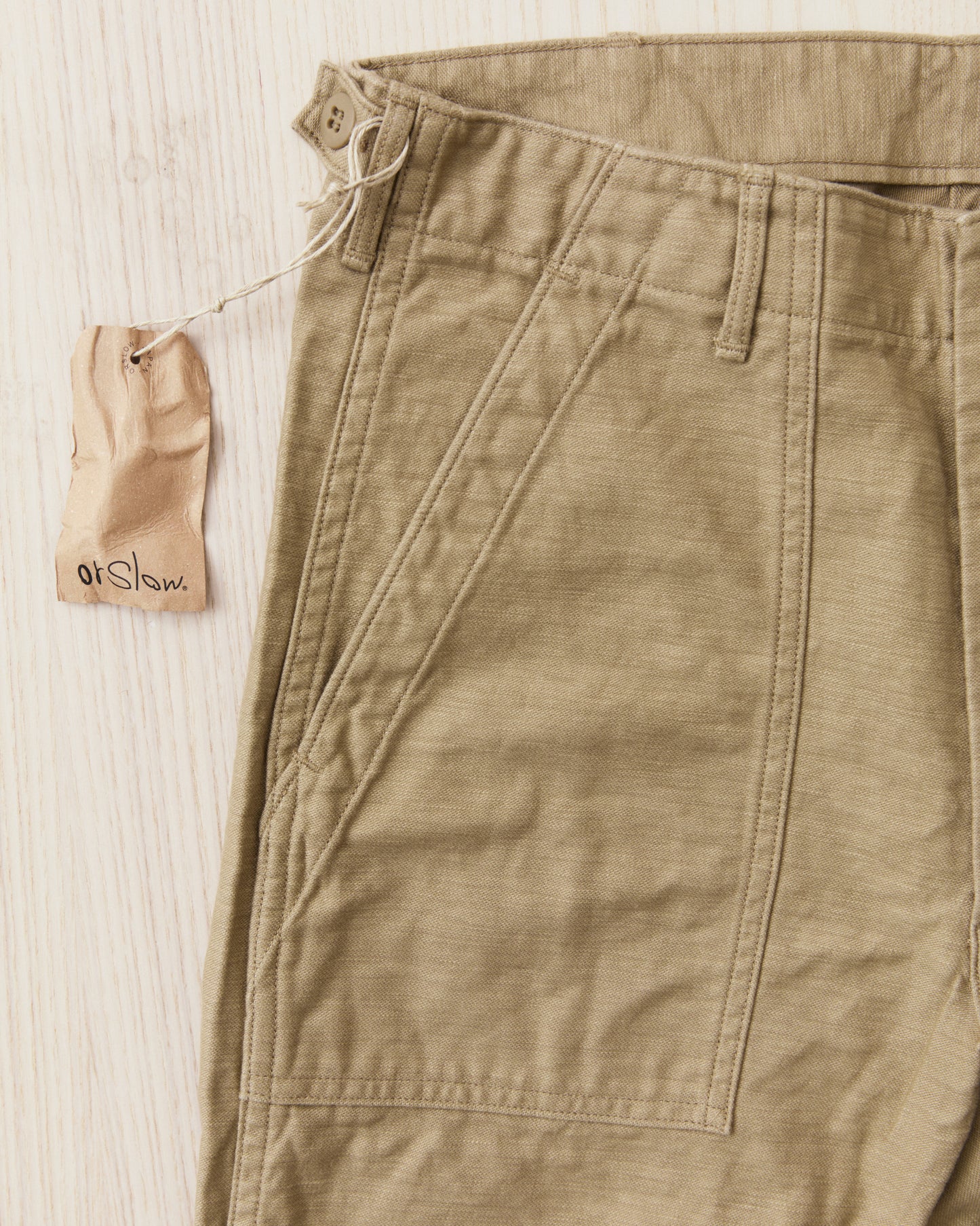 OrSlow 01-5032-72K Slim Fatigue Pants Sand Beige