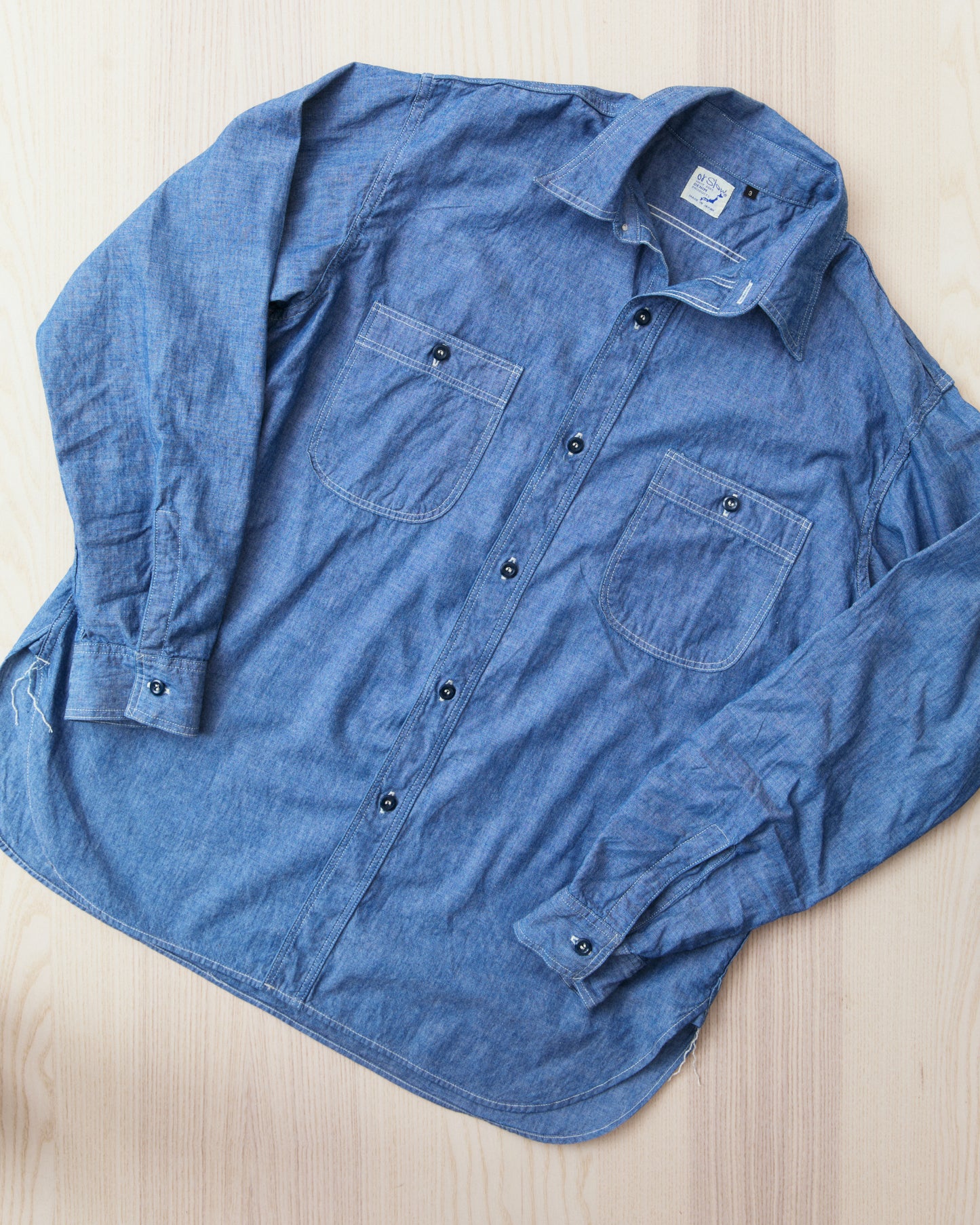 OrSlow 01-8270-84K Relaxed Fit Chambray Work Shirt