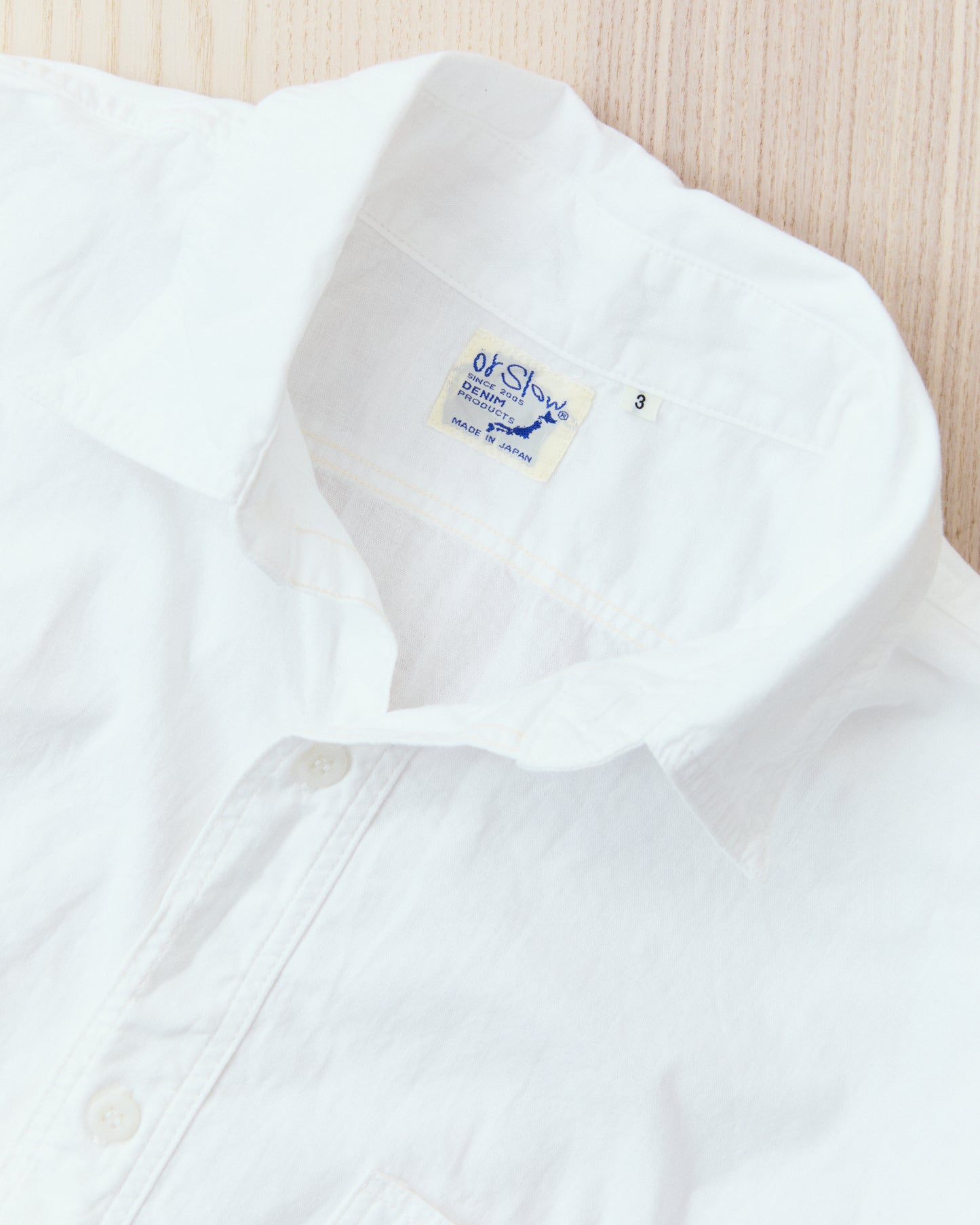 OrSlow 01-8270-69K Relaxed Fit White Chambray Work Shirt
