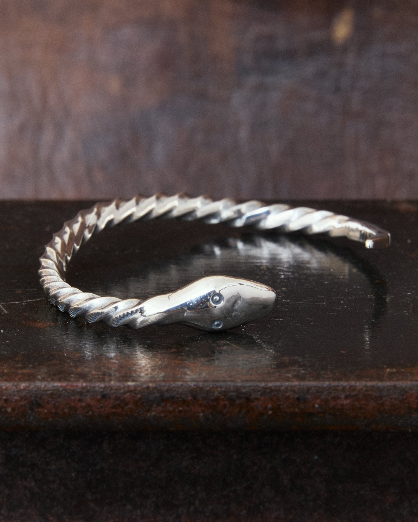 Larry Smith BR-0199 Twisted Snake Bracelet Silver Bracelet