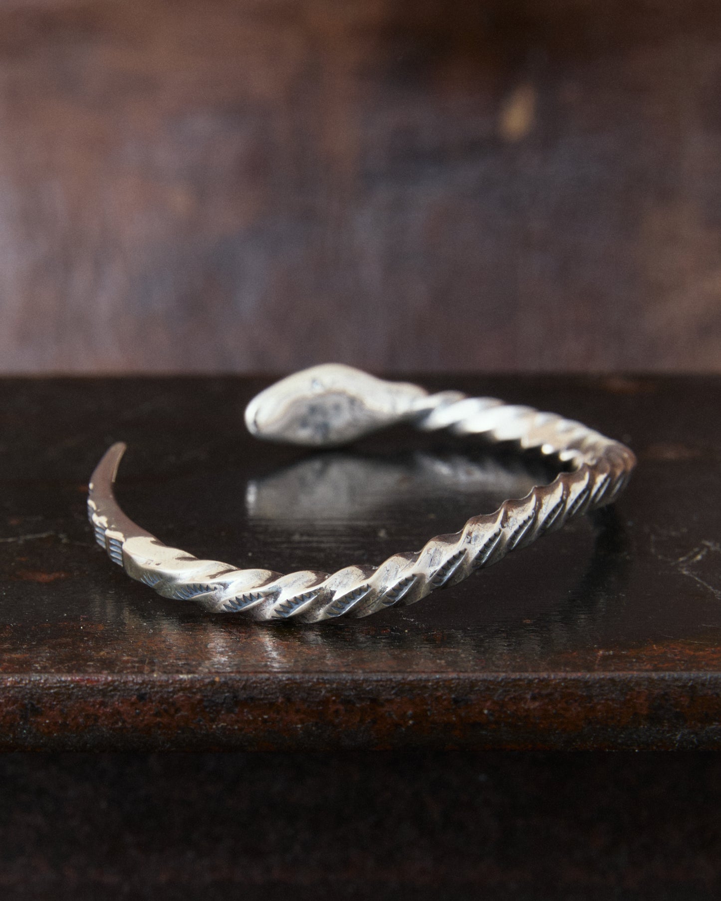 Larry Smith BR-0199 Twisted Snake Bracelet Silver Bracelet