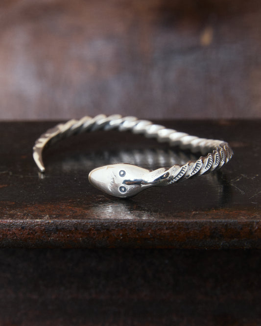 Larry Smith BR-0199 Twisted Snake Bracelet Silver Bracelet