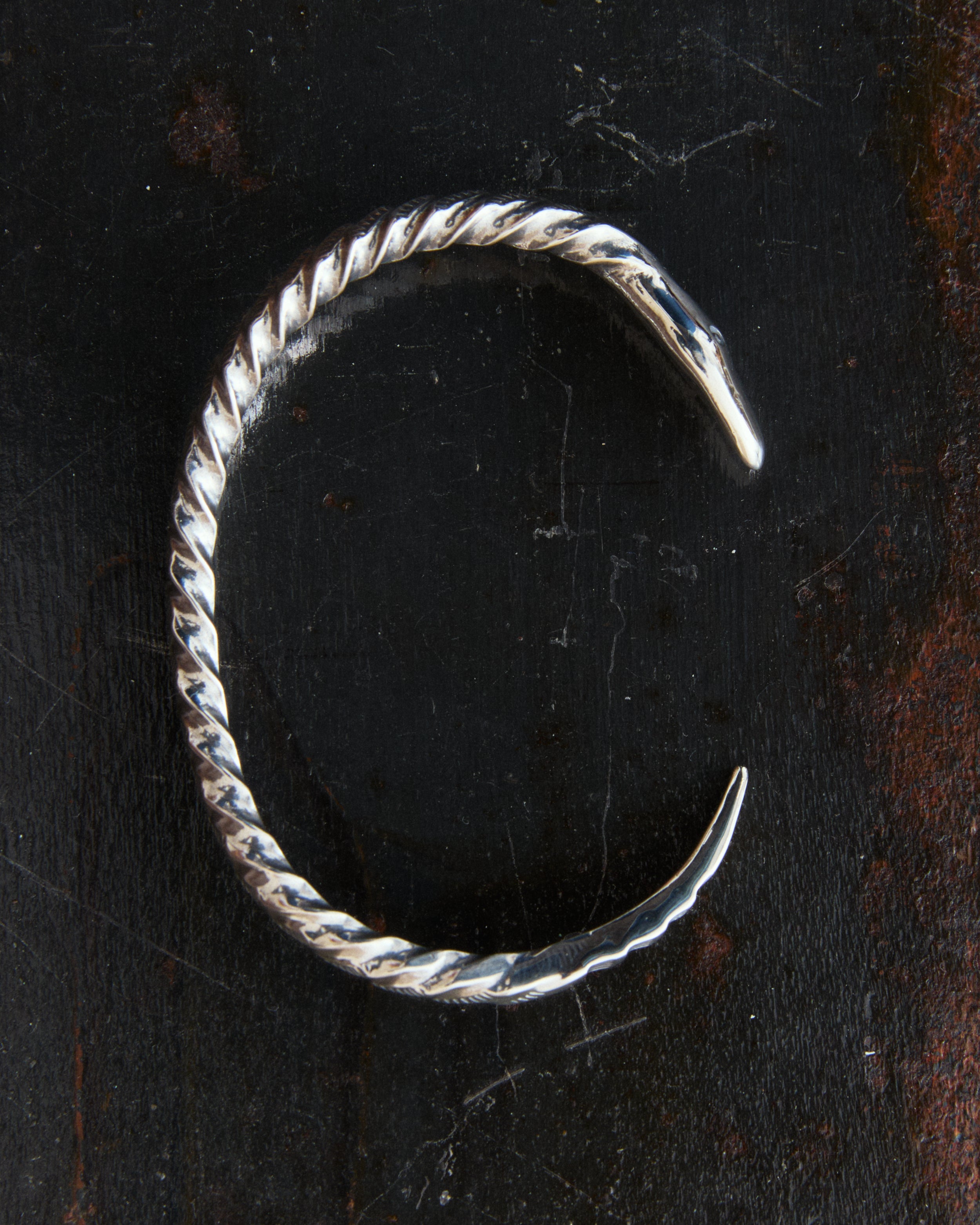 Larry Smith BR-0199 Twisted Snake Bracelet Silver Bracelet