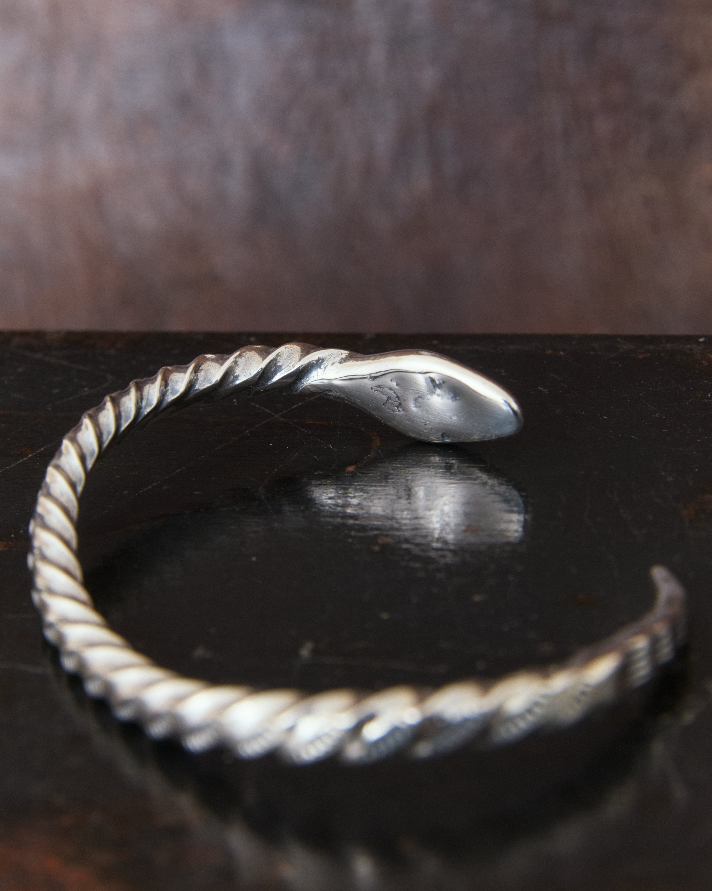 Larry Smith BR-0199 Twisted Snake Bracelet Silver Bracelet