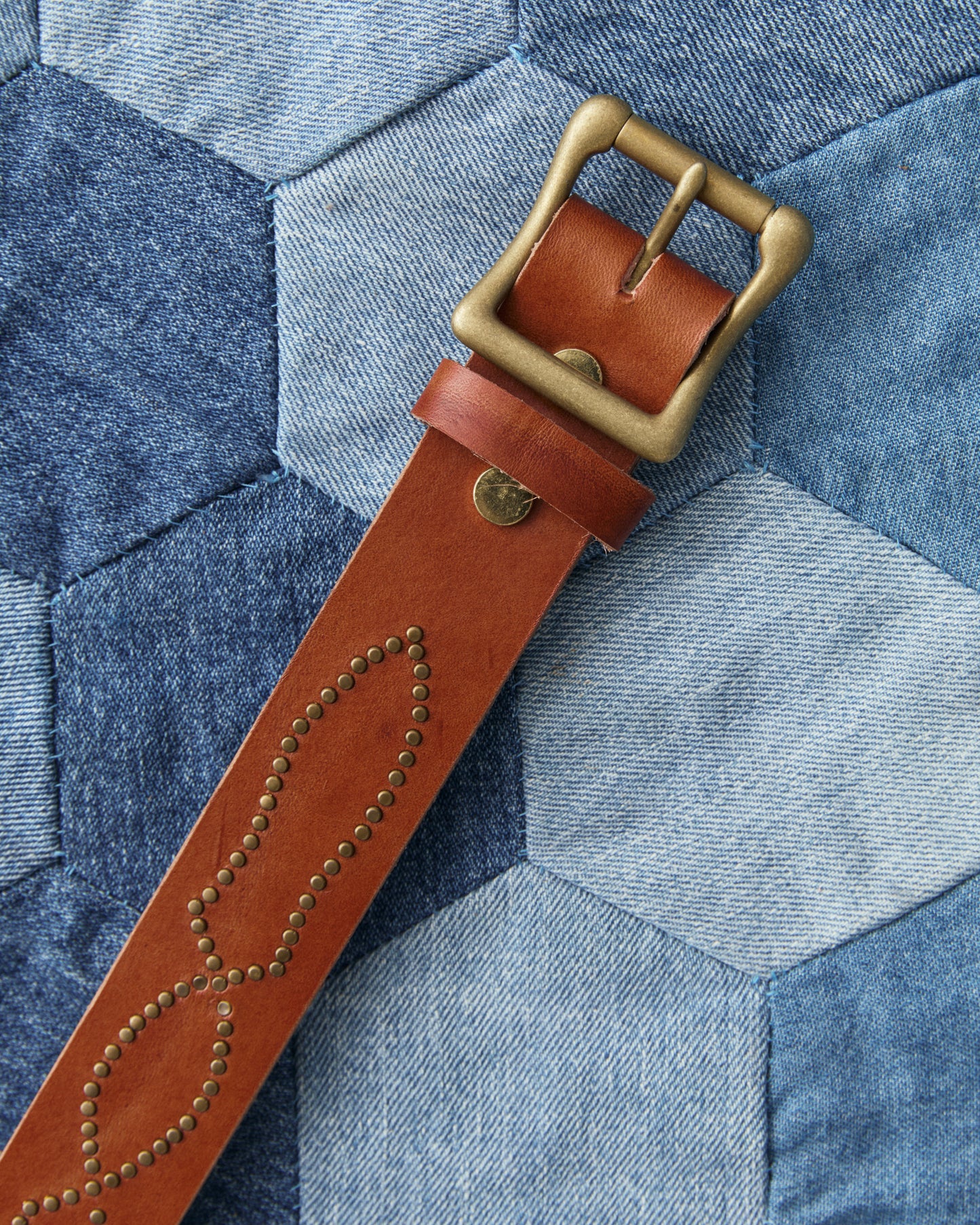 Unmarked Studded Lucy Leather Belt Brown