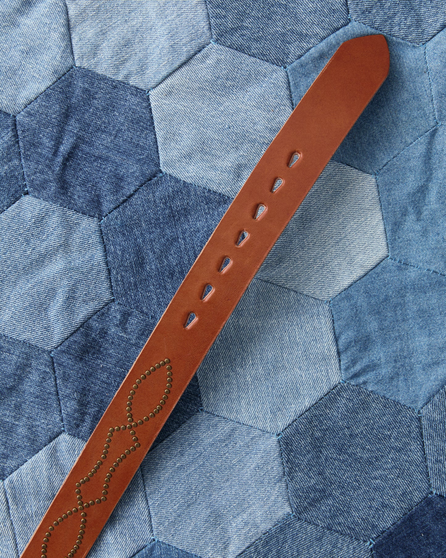 Unmarked Studded Lucy Leather Belt Brown
